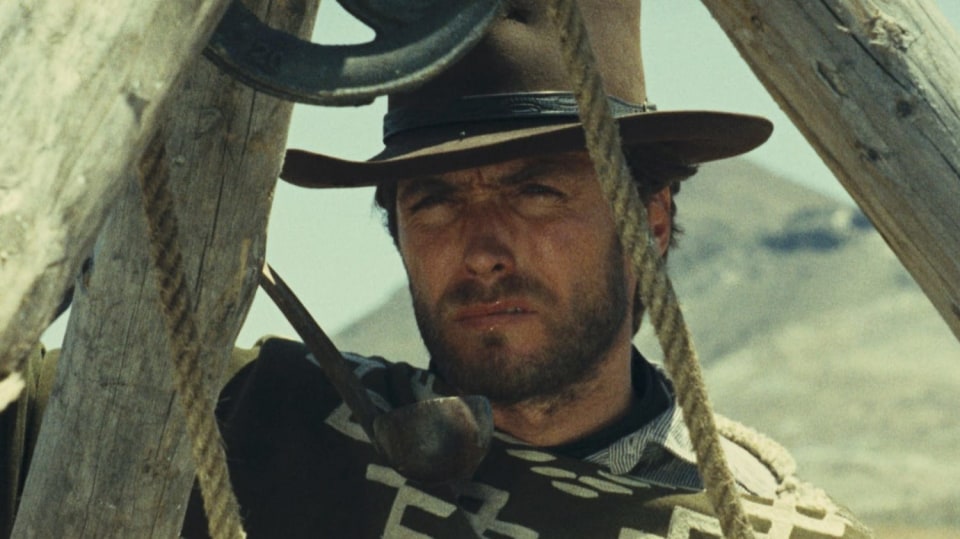 Clint Eastwood jako hlavní hvězda westernu Pro hrst dolarů.